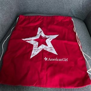 American Girl cinch backpack for child